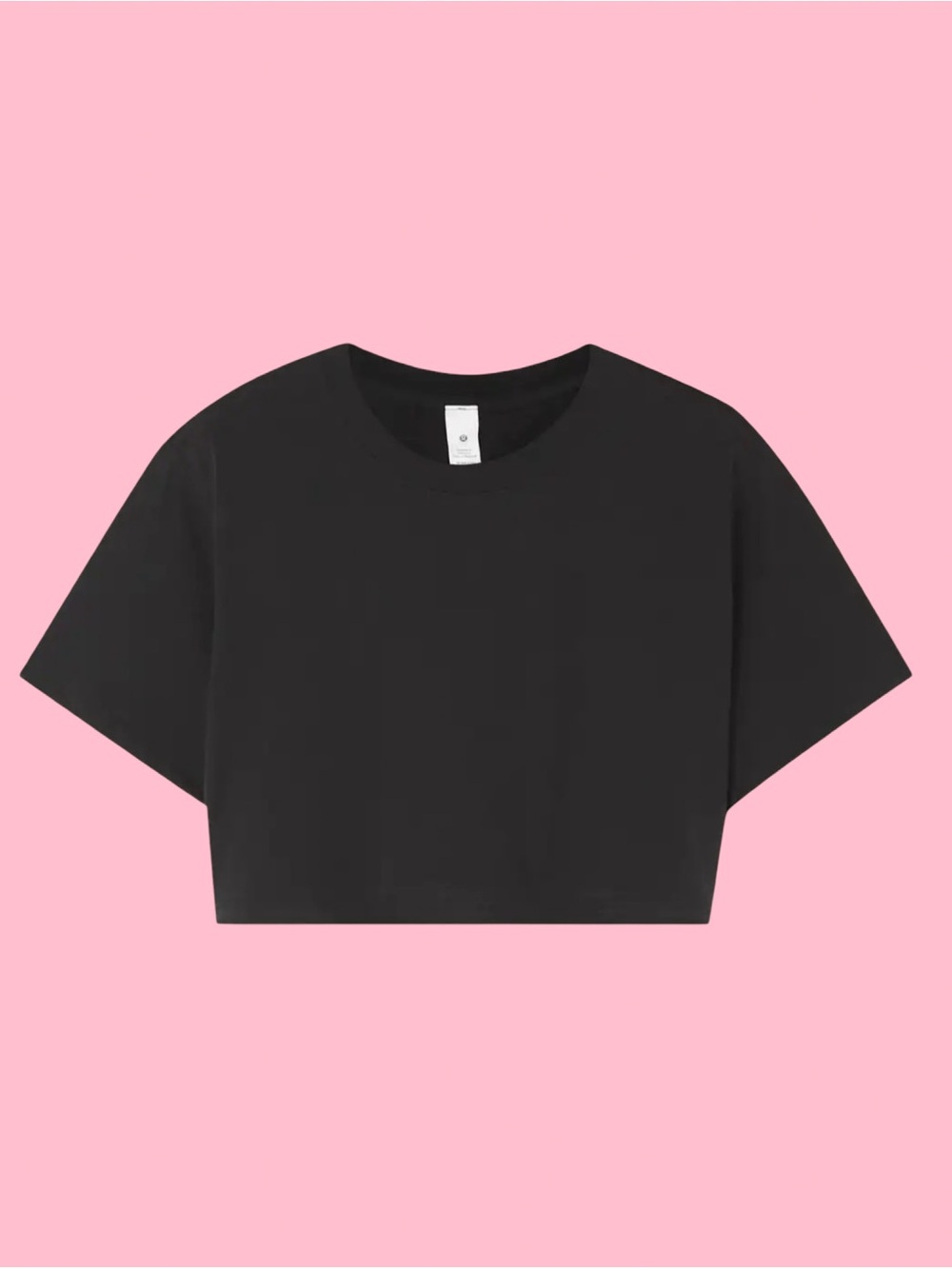 lululemon athletica Black Cropped Boxy Tee